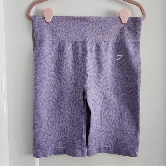 Gymshark Pants - Gymshark Lavender Patterned Bike Shorts
